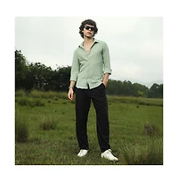 Campus Sutra Men's Wicker-Tactile Shirt