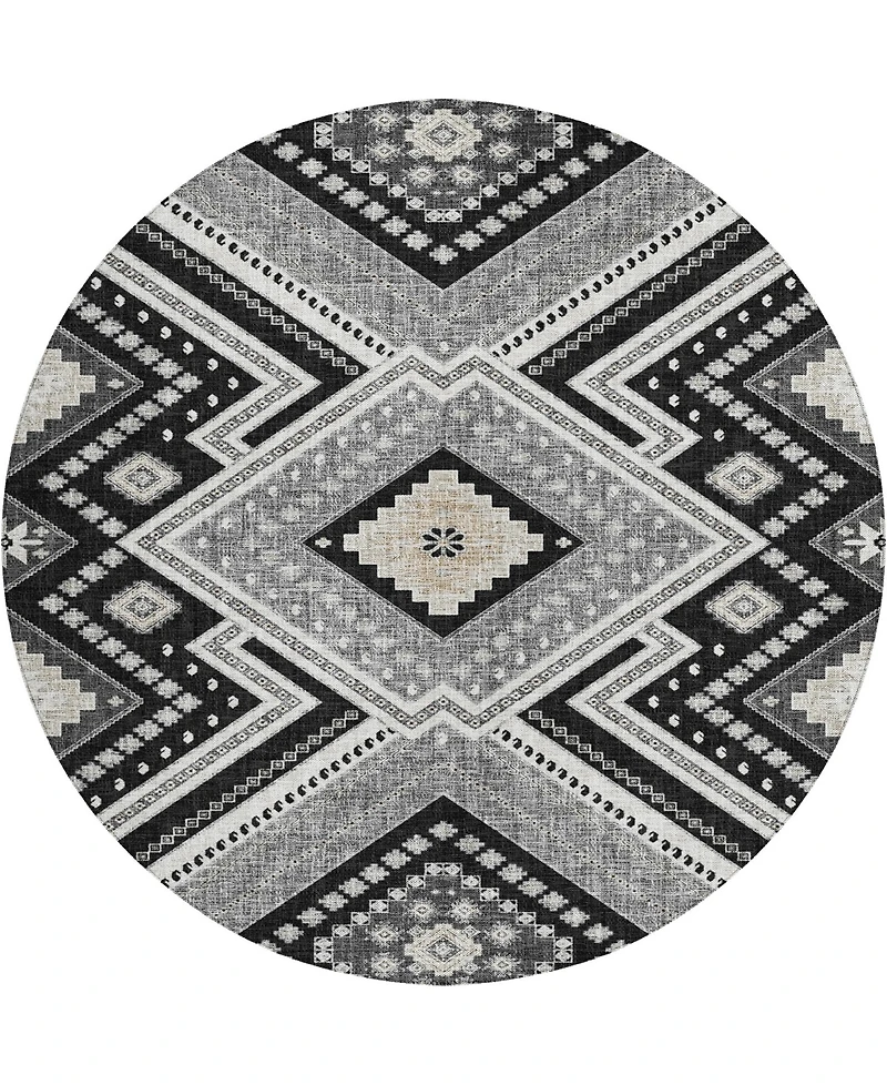 Dalyn Portico Washable PO5 8'x8' Round Area Rug