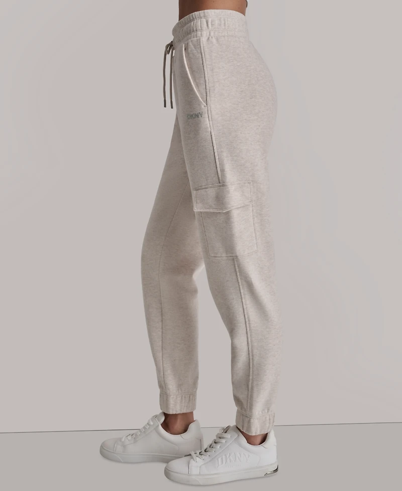 Dkny Sport Women's Studded-Logo Cargo Joggers