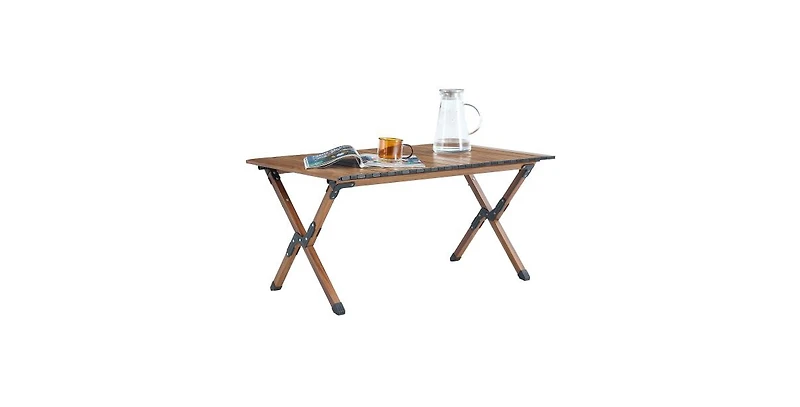 Lightweight 3-Piece Folding Outdoor Table and Chair Set Portable for Camping and Picnics