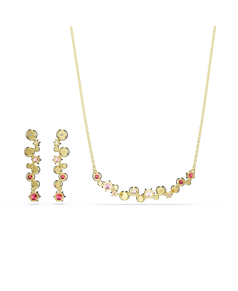 Swarovski Constella Gold Tone Plated Earrings and Necklace Set