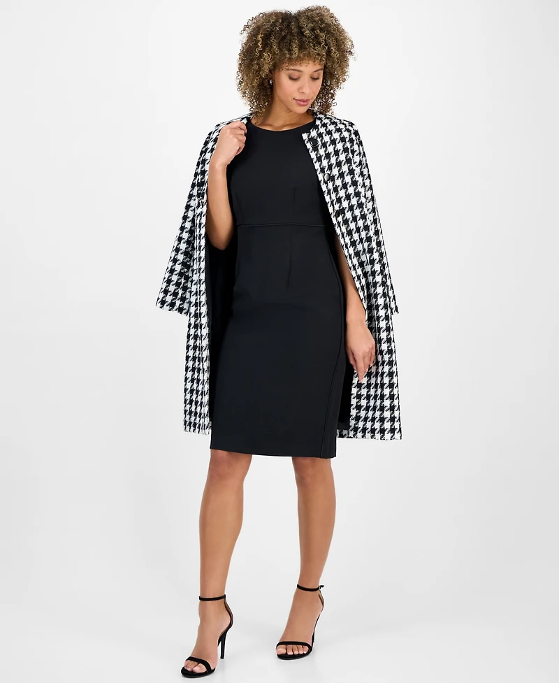 Kasper Petite Stretch-Crepe Sleeveless Sheath Dress