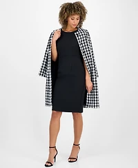 Kasper Petite Stretch-Crepe Sleeveless Sheath Dress