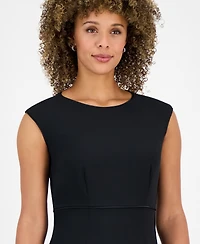 Kasper Petite Stretch-Crepe Sleeveless Sheath Dress
