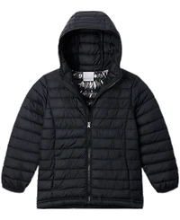 Columbia Big Boys Powder Lite Ii Quilted Colorblocked Full-Zip Hooded Jacket