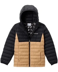 Columbia Big Boys Powder Lite Ii Quilted Colorblocked Full-Zip Hooded Jacket
