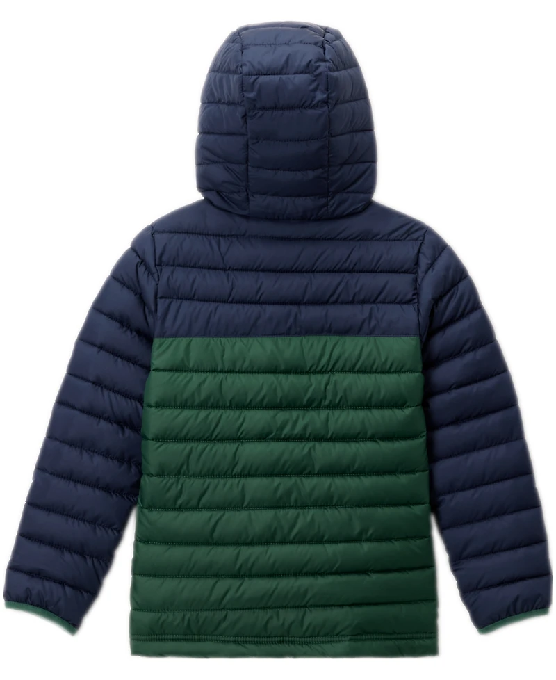 Columbia Big Boys Powder Lite Ii Quilted Colorblocked Full-Zip Hooded Jacket