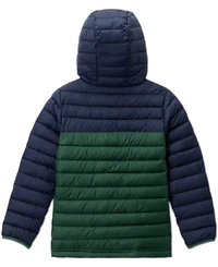 Columbia Big Boys Powder Lite Ii Quilted Colorblocked Full-Zip Hooded Jacket