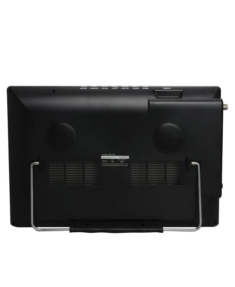 Trexonic Portable Rechargeable 14 Inch Led Tv with Hdmi, Sd/Mmc, Usb, Vga, Av In/Out and Built-in Digital Tuner