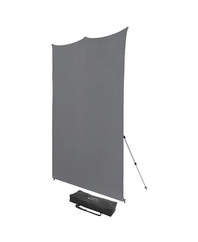 Westcott 8x8' X-Drop Pro Wrinkle-Resistant Backdrop Kit with Stand, Neutral Gray