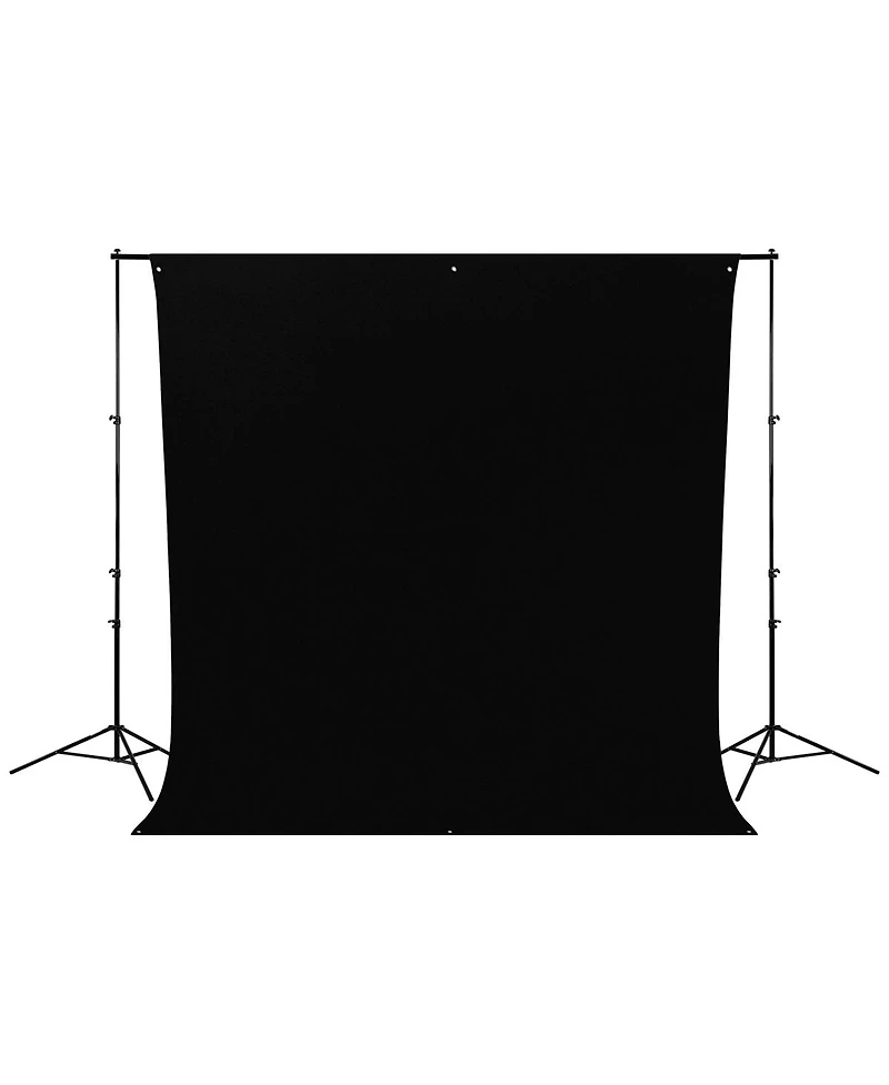 Westcott 9x10' Wrinkle Resistant Cotton Background, Rich Black