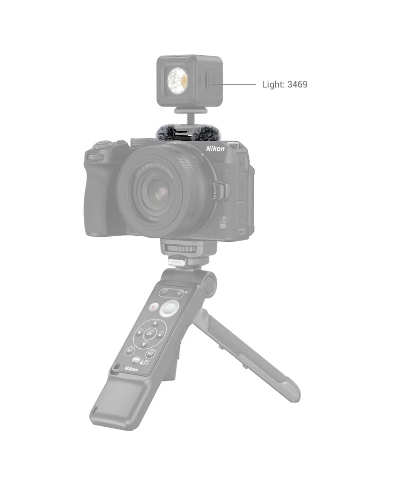 SmallRig Cold Shoe Adapter with Windshield for Nikon Z30
