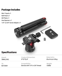 SmallRig Tabletop Mini Tripod with Panoramic Ball Head