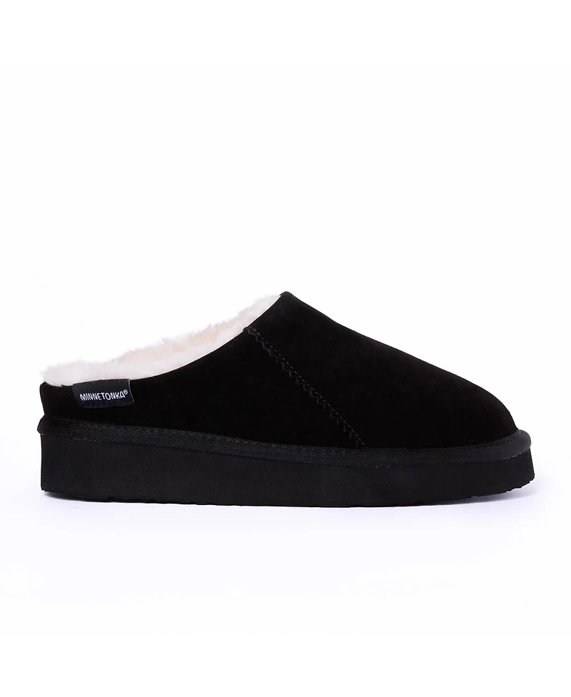 Minnetonka Women's Coze Around Clog Suede Slippers