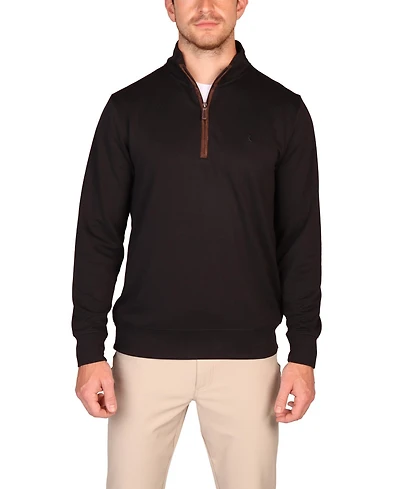 Tailorbyrd Men's Ottoman Knit Quarter-Zip