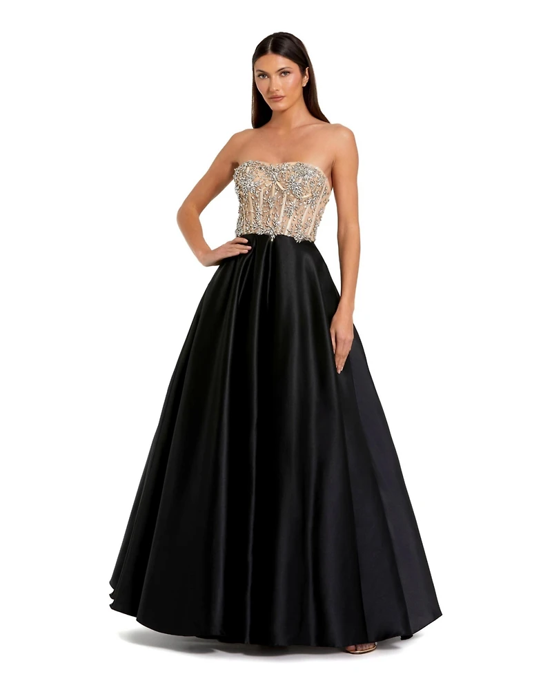 Mac Duggal Women's Strapless Embellished Bustier Ball Gown