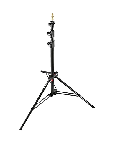 Manfrotto 1005BAC 107" Air Cushioned Aluminum Ranker Light Stand with 3-Sections & 2 Risers, Black