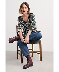 Seasalt Cornwall Women's Studio Glass Quarter Sleeve Top