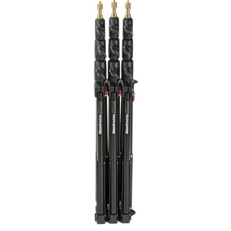 Manfrotto 1051BAC 83" Air Cushioned Aluminum Mini Compact Stand with 4-Sections & 3 Risers, Black