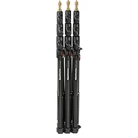 Manfrotto 1051BAC 83" Air Cushioned Aluminum Mini Compact Stand with 4-Sections & 3 Risers, Black