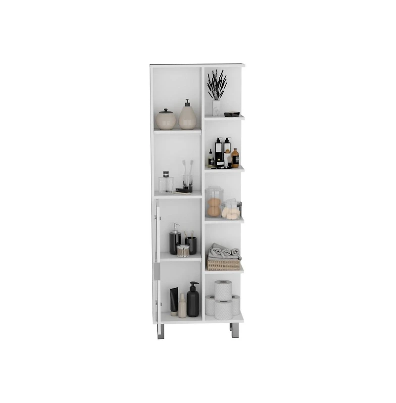 Tuhome Tain Linen Cabinet White Mdf