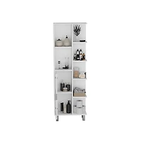 Tuhome Tain Linen Cabinet White Mdf