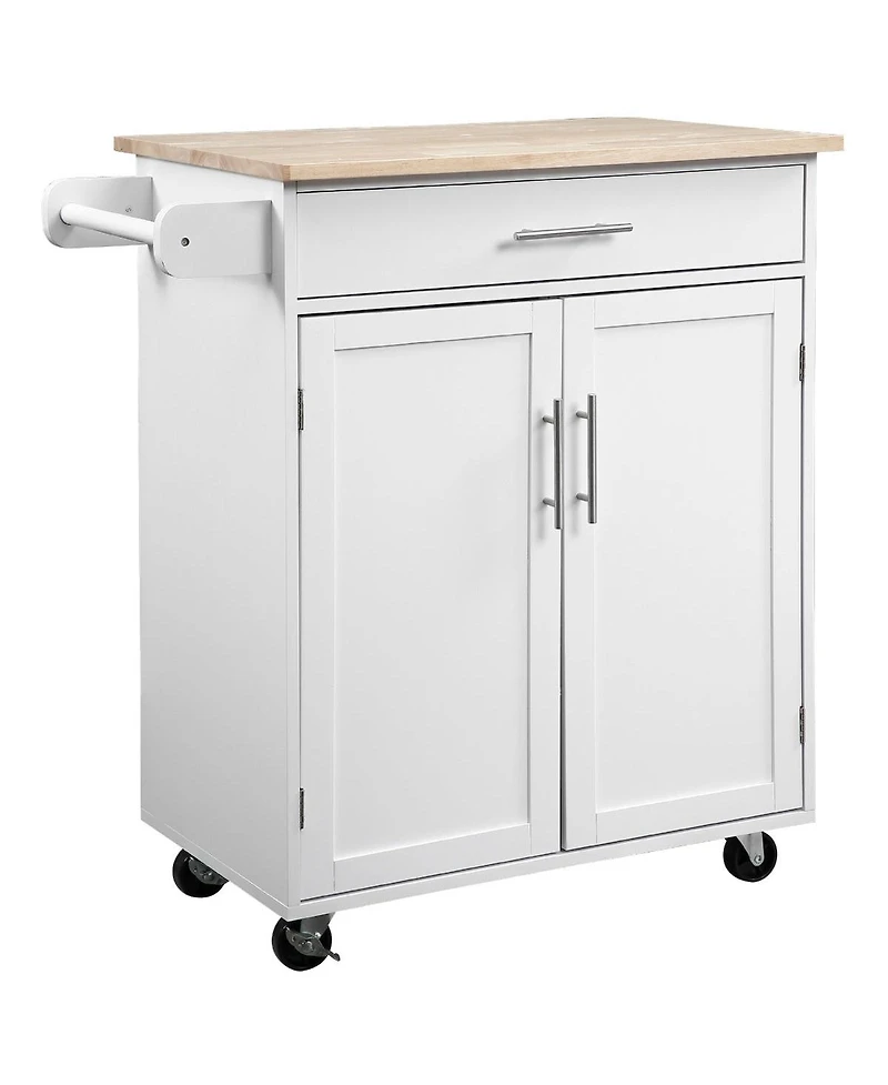 Halifax North America Black Kitchen Companion: Utility Cart with Wheels, Drawer & Cabinet