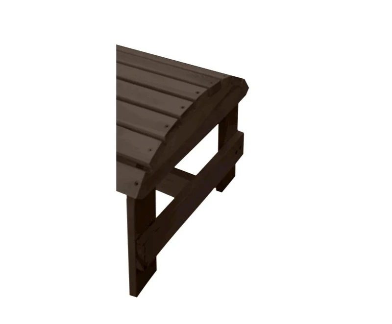 Jiallo Dark Brown Adirondack Pine Ottoman