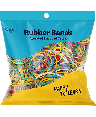Assorted Size, Stretchy Elastic Bands - Bulk Beige Rubber for School, Home, or Office (56g/2 oz) Enday