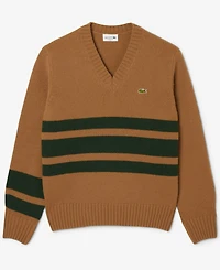 Lacoste Men's Striped V-Neck Sweater