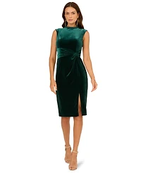 Adrianna Papell Women's Mock Neck Midi Dress