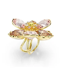 Swarovski Idyllia Multicolored Gold-Tone Plated Motif Ring