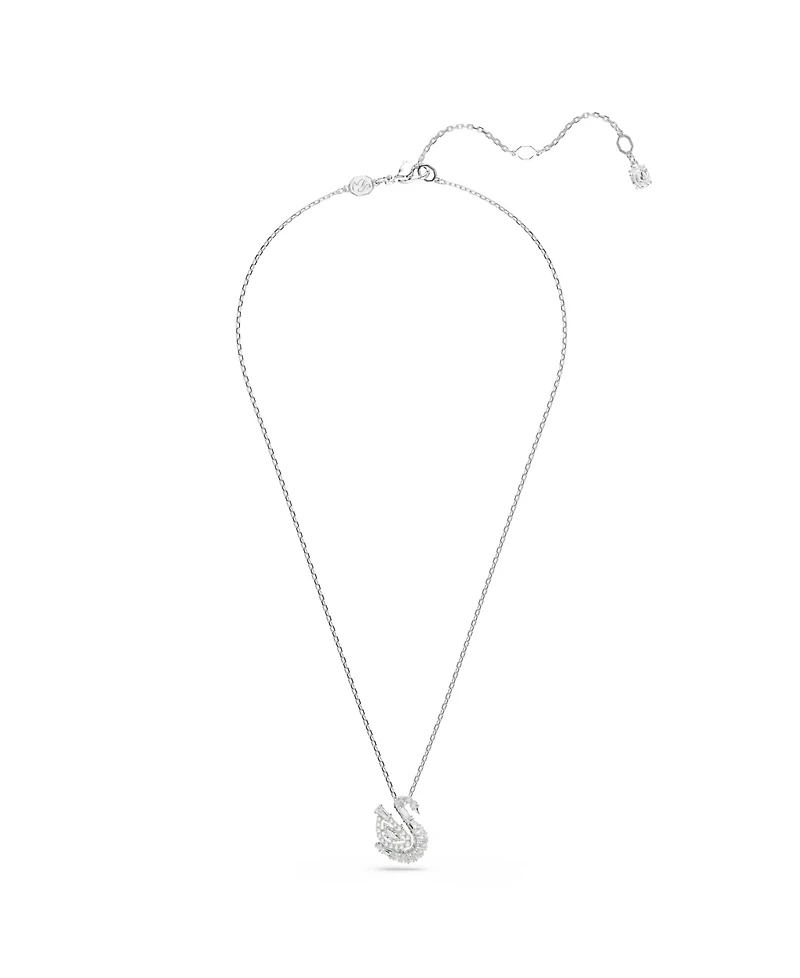 Swarovski Swan Rhodium Plated Pendant Necklace