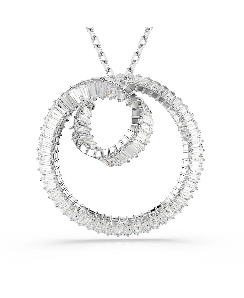 Swarovski Matrix Rhodium Plated Pendant Necklace