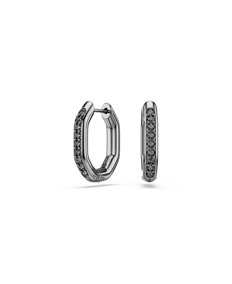 Swarovski Dextera Rhodium Plated Hoop Earrings