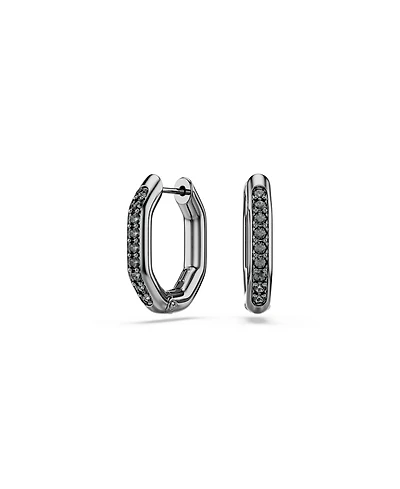 Swarovski Dextera Rhodium Plated Hoop Earrings
