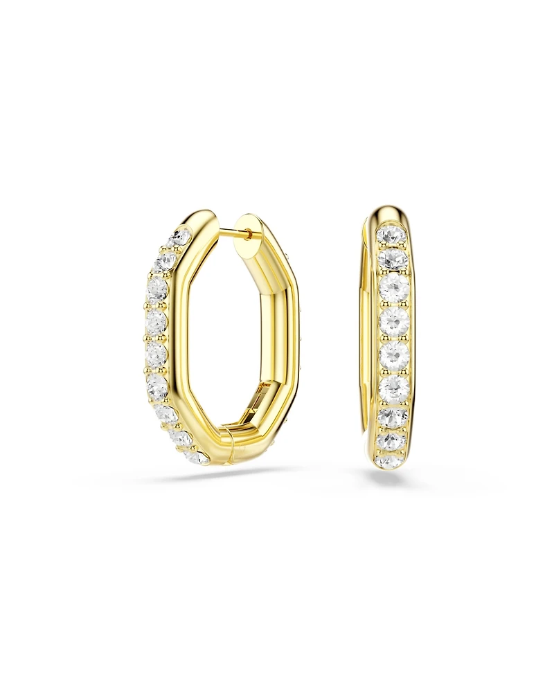 Swarovski Dextera Rhodium Plated Hoop Earrings