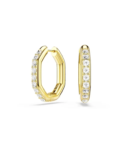 Swarovski Dextera Rhodium Plated Hoop Earrings
