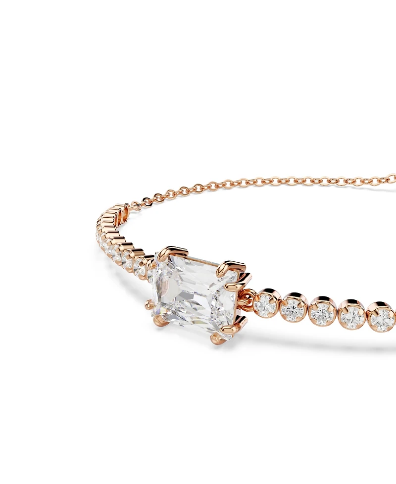 Swaroski Matrix Gold-Tone Plated Tennis Bracelet