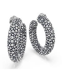 Swarovski Sublima Rhodium Plated Hoop Earrings