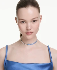 Swarovski Matrix Rhodium Plated Choker Necklace