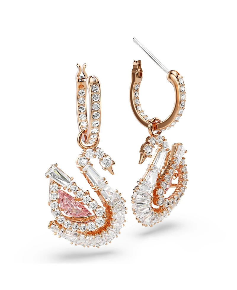 Swarovski Swan Pink Drop Earrings