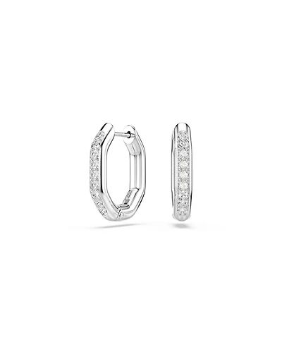 Swarovski Dextera Rhodium Plated Hoop Earrings