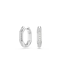 Swarovski Dextera Rhodium Plated Hoop Earrings