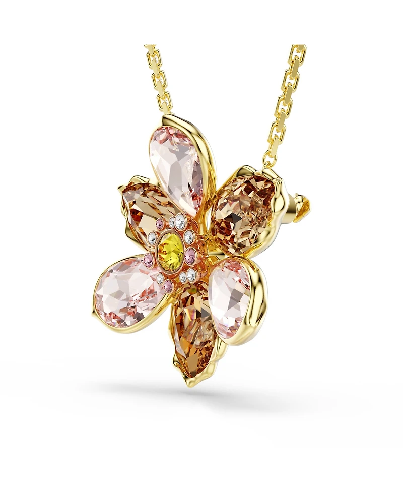 Swarovski Idyllia Gold-Tone Plated Brooch and Pendant Necklace