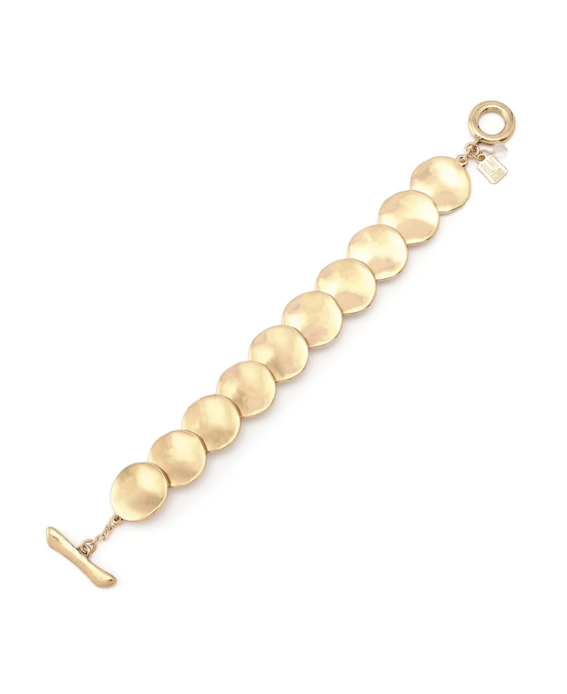 Robert Lee Morris Soho Gold Heirloom Charms Disc Bracelet