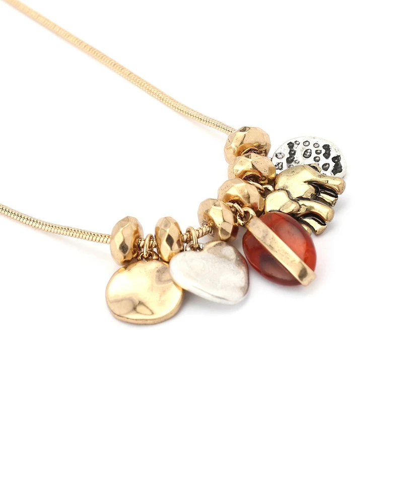 Robert Lee Morris Soho Gold Heirloom Charms Bib Necklace