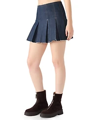 Steve Madden Women's Joan Pleat Detail Mini Skorts