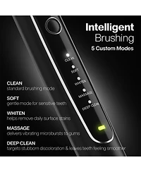 Elite Duo Rechargeable Electric Toothbrush Set – Ada Accepted, 5 Modes, 2 Travel Cases, 16 Brush Heads (Black/White)