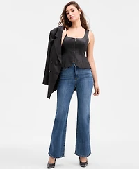 Guess Jemma Peplum-Hem Zippered Vest